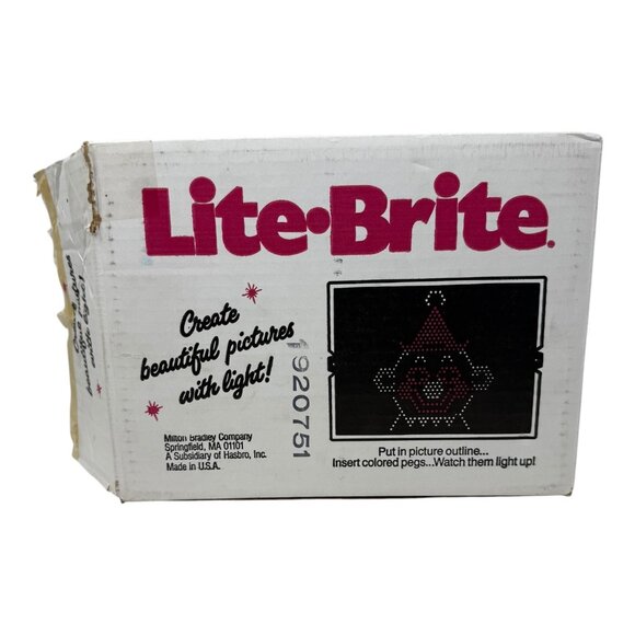Lite-Brite Original Pictures Box Disney Picture Refills 7/8 in Pegs 1990 Vtg Toy - Picture 12 of 16